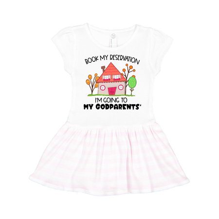 

Inktastic Book my Reservation! I m Going To My Godparents - House Gift Toddler Girl Dress