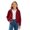 Wine, variant on UACY Girls Cropped Full Zip Hoodie Jackets, Solid Color Long Sleeve Hooded Sweatshirt, Trendy Comfy Casual Tops for Kids Daily Wear (White, 15-16 Years)