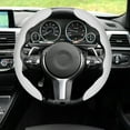 thumbnail image 2 of Unique Bargains Universal 15' Anti-Slip Faux Leather Steering Wheel Cover Car Wheel Protector Beige 1pcs, 2 of 6