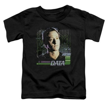 

Trevco Star Trek-Data - Short Sleeve Toddler Tee - Black- Medium 3T