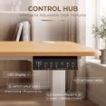 thumbnail image 5 of 63" Electric Standing Desk with 3 Memory Heights and 2 Hanging Hooks, Adjustable Height Sit Stand Home Office Desk,Natural, 5 of 8
