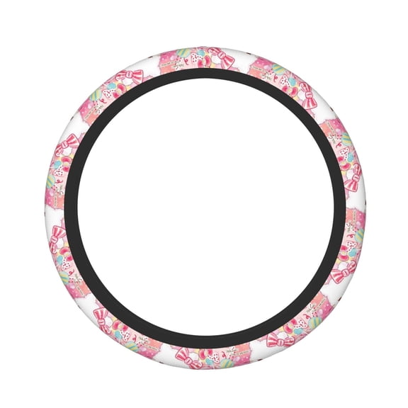Hello Kitty Elastic Steering Wheel Cover Stylish Neoprene Decorative Car Accessories for Universal Auto