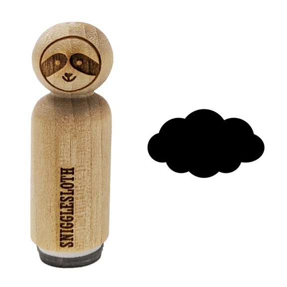 Cloud Solid Rubber Stamp for Scrapbooking Crafting Stamping - Mini 1/2 Inch