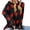 Black red, variant on Women Loose Long Sleeve Hearts Printed Off Shoulder Knitted Pullovers Ripped Sweater