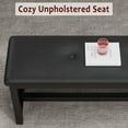 thumbnail image 6 of COZONY 63" Extendable Dining Table Set for 4–6 with 2 Upholstered Benches, Rectangular MDF Top, Metal Frame, 6 of 8