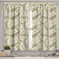 thumbnail image 2 of Ambesonne Botany Valance & Curtain, Curlicue Fern Leaves Art, 55"x24", Eggshell and Dark Tan, 2 of 7