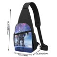 thumbnail image 3 of Rocae Astronauts Start Running for Sling Bag Chest Shoulder Backpack Crossbody Bags Casual Daypack for Men Women, 3 of 5