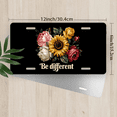 thumbnail image 2 of 1 Pcs 2D Flat License Plate Covers & Frames, Be Different For Decorative Front, Waterproof For Decoration Aluminum License Plate Covers & Frames Cover For Men Women, 12" X 6", 2 of 6