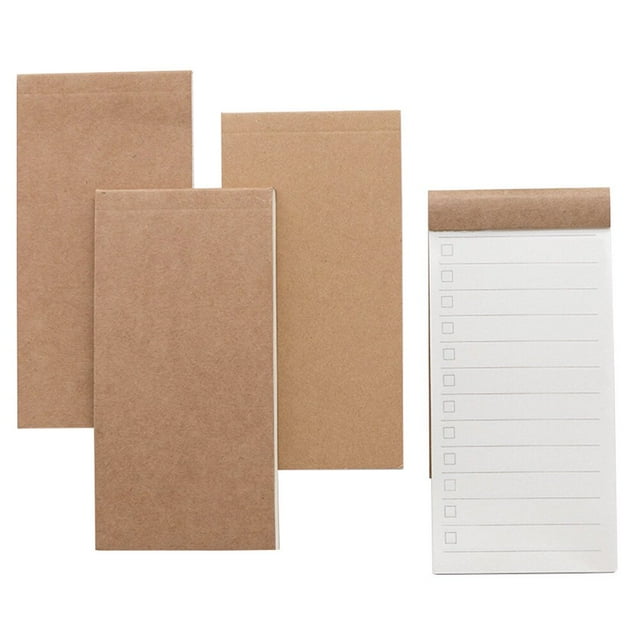 LNGOOR 4Pcs Craft Paper Notepad Memo Pads Portable Listing Notes To Do List Office Supplies