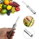 thumbnail image 1 of Pelador de verduras de acero inoxidable | Pelador ergonómico para frutas como melones, zanahorias, papas | Cuchilla giratoria de precisión | Apto para lavavajillas | Mango delgado | 1 paquete, 1 of 9