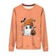 thumbnail image 4 of Heisall Womens Hoodies Halloween-themed Sparkling Print Round Neck Long Sleeve Fleece-lined Casual Sporty Fashion Sweatshirts, 4 of 9