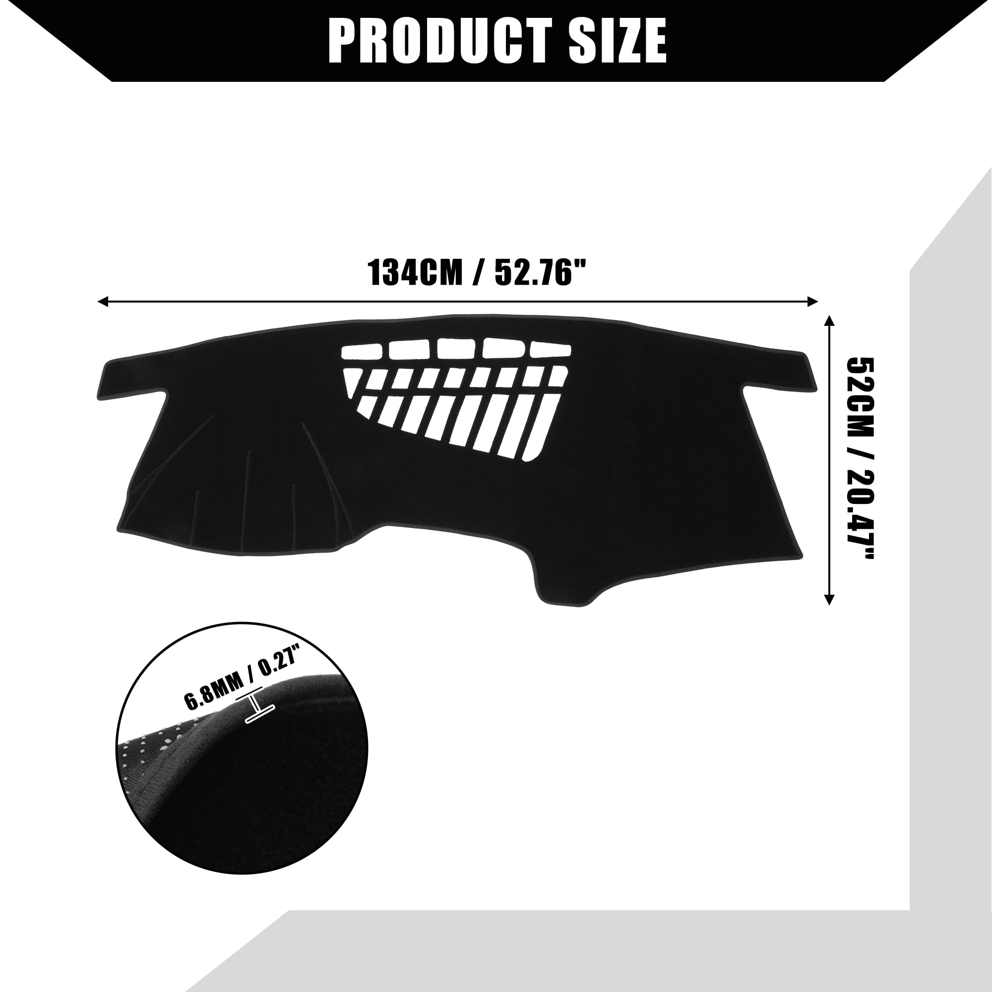 Unique Bargains Dash Cover for Audi Q5 2009-2017 Center Console Dashboard Cover Mat Non-Slip Polyester Black 1 Pcs
