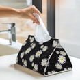 thumbnail image 6 of Honeii Daisies Flowers for Tissue Box Cover/Holder - Covers Rectangular Shaped Boxes with a Contemporary Finish - Designed with Modern PVC Leather, 6 of 7