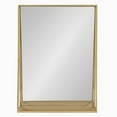 thumbnail image 4 of Kate and Laurel Lintz Mid-Century Mirror With Storage Shelf, 18" x 24", Gold, 4 of 8