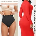 thumbnail image 5 of COMFREE Tummy Control Thong Shapewear for Women Mid Waist Shaping Underwear Seamless Body Shaper Panties Girdle, 5 of 6