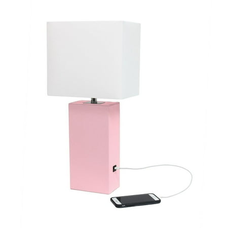 UPC 810052829937 product image for Lexington 21  Leather Base Modern Home Decor Bedside Table Lamp With Usb Chargin | upcitemdb.com