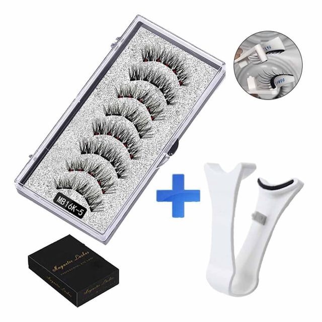 Trousse de Cils Magnétique Réutilisable avec Pinces, Aspect Naturel Application Facile