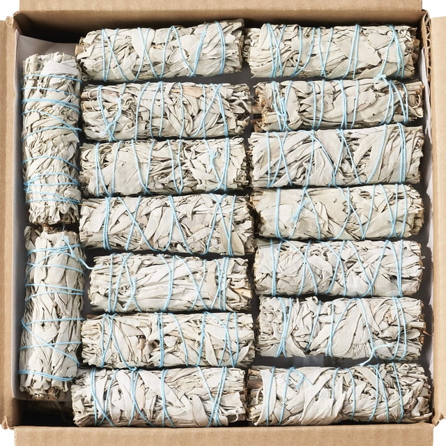 Barritas de salvia blanca, 20 paquetes de 10 cm, cultivadas de forma sostenible