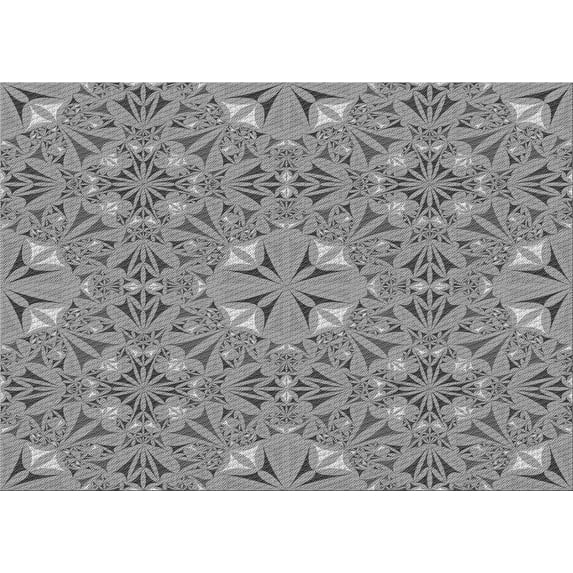 Ahgly Company Machine Washable Indoor Rectangle Transitional Ash Gray Area Rugs, 5' x 7'