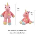 thumbnail image 2 of Peluche de unicornio súper suave MACHAO terciopelo 33 cm rosa, 2 of 5