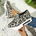 thumbnail image 5 of Mepaouo Slip on Platform Sneakers for Women 2025 Leopard Print Chunky Wedge Loafers Walking Work Shoes, 5 of 8