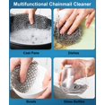 SUJAYU Cast Iron Cleaner, 7 Inch 316L Stainless Steel Chainmail