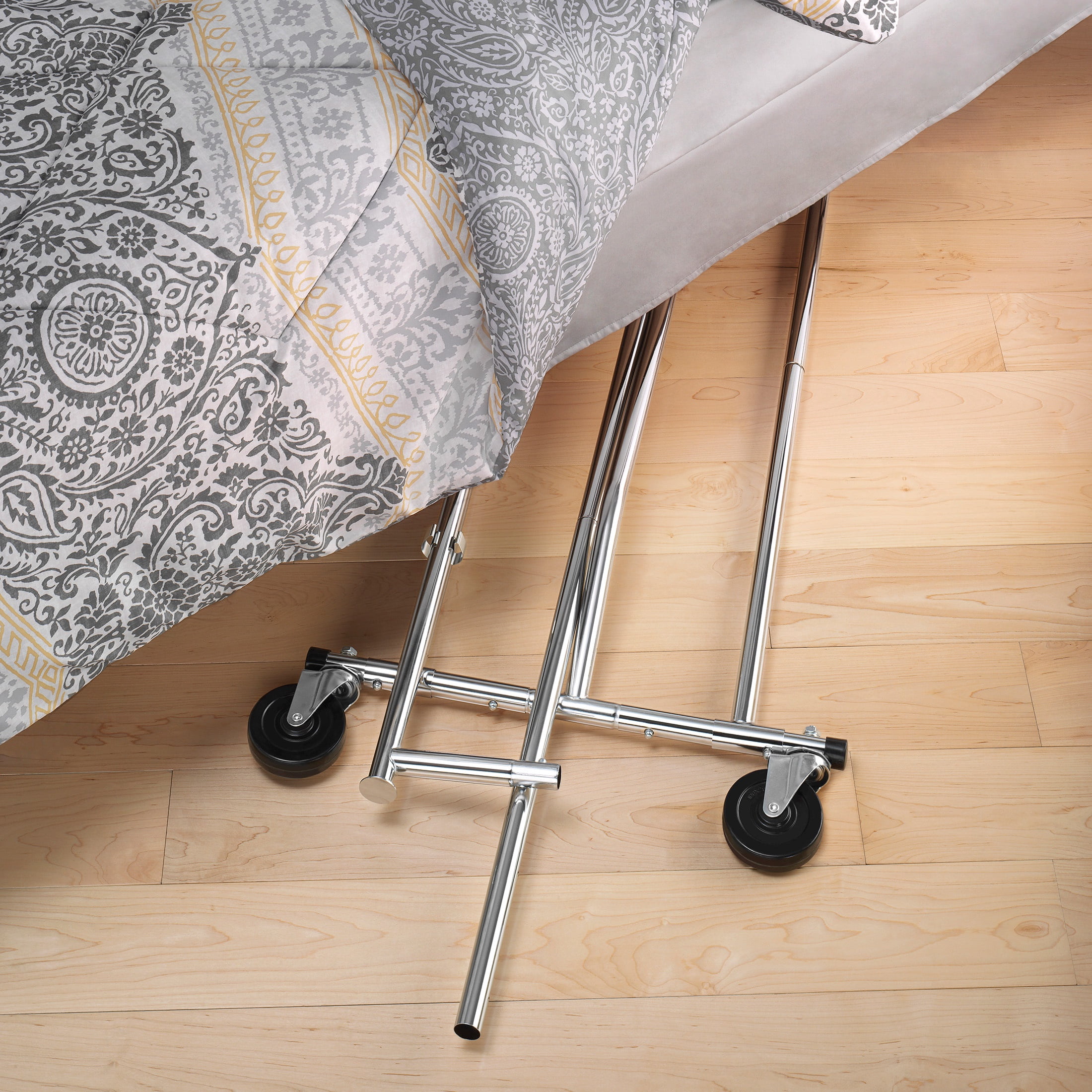 Whitmor Rolling Garment Rack - Collapsible - Chrome