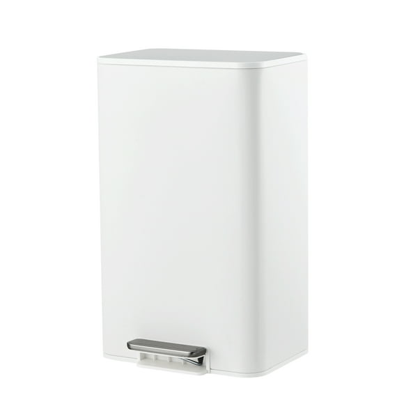 Garvee bote de basura para baño de 18 L con tapa, cubeta interior removible y pedal, diseño de acero inoxidable ideal para tocador, recámara u oficina