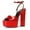Red, variant on YDN Women's Thick Platform Open Toe Sandals Chunky High Heel Buckled Strap Pumps Shopping Daily Summer Shoes Size 7 Red