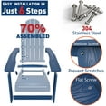 thumbnail image 4 of WINSOON All Weather HIPS Folding Adirondack Chair Outdoor Patio Chair, Navy Blue Finish, 4 of 7