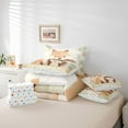 thumbnail image 6 of Castle Fairy Cute Hedgehog Fox Bedding Comforter Set 7 Pieces for Children Teens,Cartoon Woodland Animal Full Bedding Set Lightweight,Tree Leaves Fitted Sheet Flat Sheet,Luxury Bedroom Decor, 6 of 8