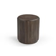 thumbnail image 3 of Taran Designs Lark Round Solid Wood End Table in Dark Brown, 3 of 7