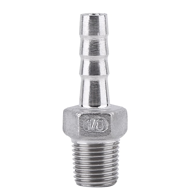 Conector de cola de manguera de púas para instalación de tuberías de rosca macho BSP (1/8x6mm)