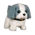 thumbnail image 1 of Cachorro de peluche eléctrico de juguete, compañero de peluche, animal que camina y hace sonidos suaves. Gris, 1 of 9