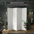 thumbnail image 2 of Red Lantern 7 ft. Tall Woven Fiber Folding Screen - White - 4 Panel, 2 of 6