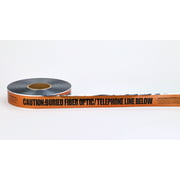Polyethylene Underground Tele/Fiberoptic Detectable Marking Tape, 1000' Length x 6 Width, Orange