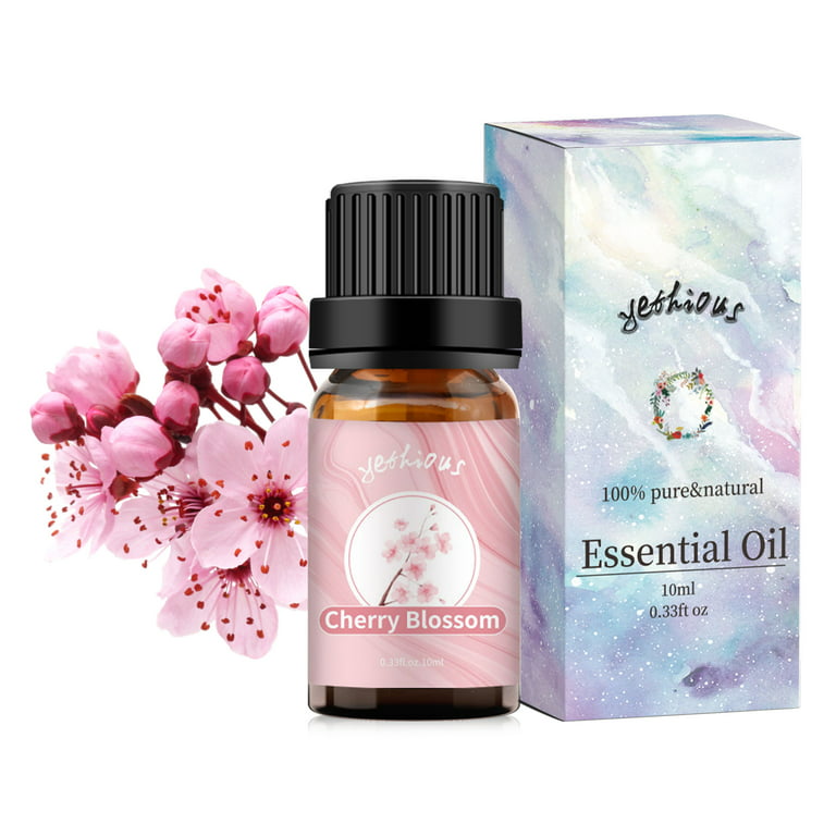 Yethious Cherry Blossom Essential Oil 100% Pure, Undiluted, Natural,  Aromatherapy 10ml 