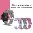 thumbnail image 3 of Cheers US Watch Band 20mm/22mm Plaid Soft Silicone Watchband Wrist Strap Replacement for Venu SQ/Venu/Vivoactive 3 4/Forerunner 245 skin friendly Comfortable for High quality Silicone, 3 of 7