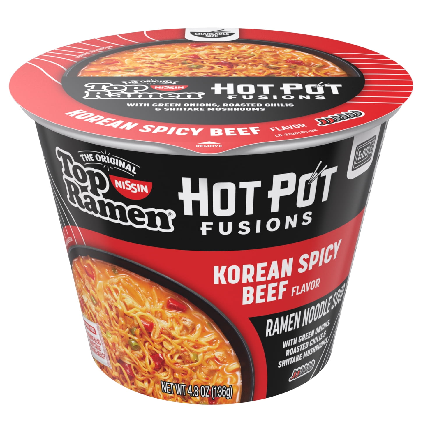 Top Ramen Hot Pot Fusions Korean Spicy Beef - Walmart.com