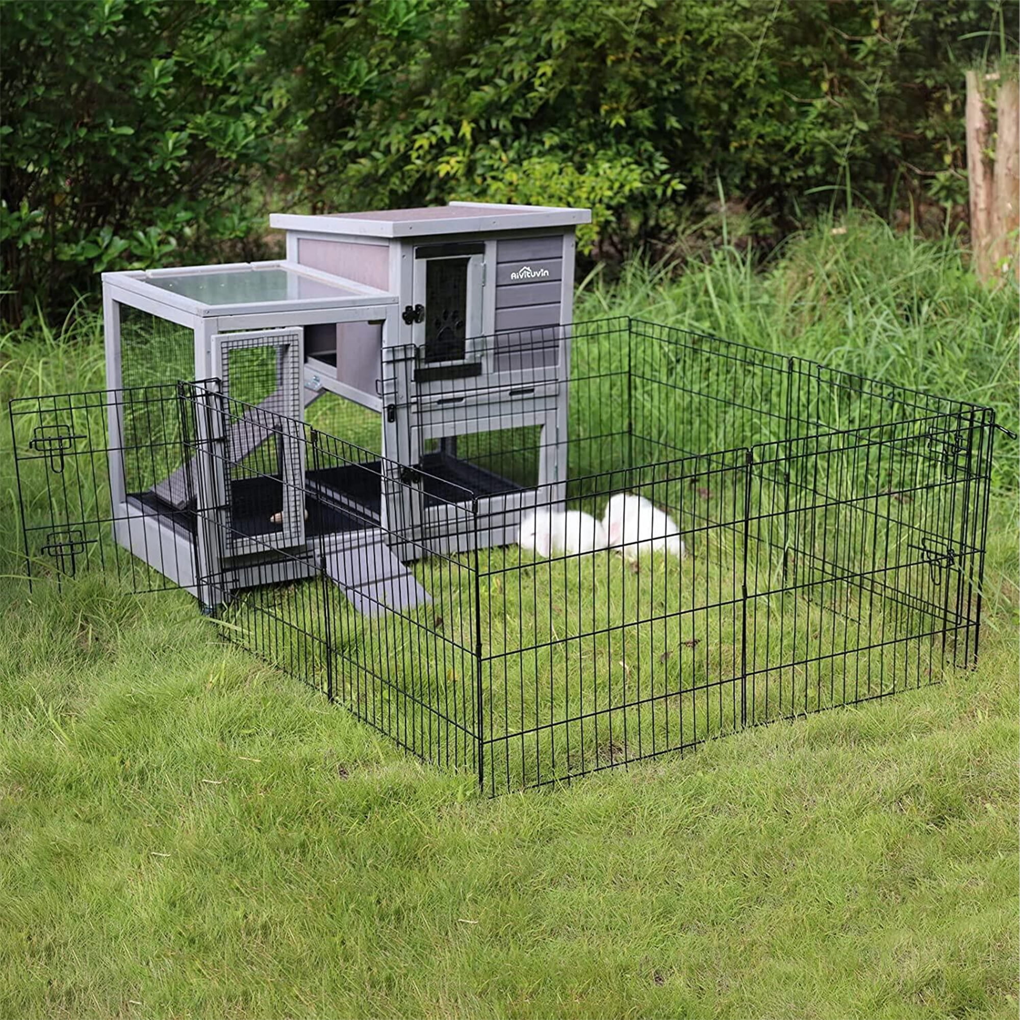 Aivituvin Pet Playpen, Small Animal Playpen for Rabbits Hamsters Guinea Pigs Cage Exercise Pen and Enclosure Waterproof