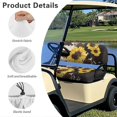 thumbnail image 6 of Yuyamidu 2 Piece Sunflower Golf Cart Seat Covers Brown Cow Print Golf Cart Backrest Bottom Seat Cushion Cover for 2-Person Seats Club Car, 6 of 7