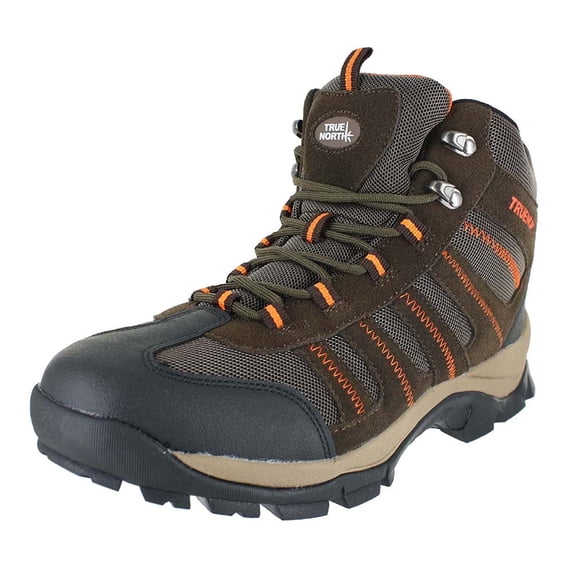 True North Men's Jackson Hole Mid Hiking Boots-Brown/Orange
