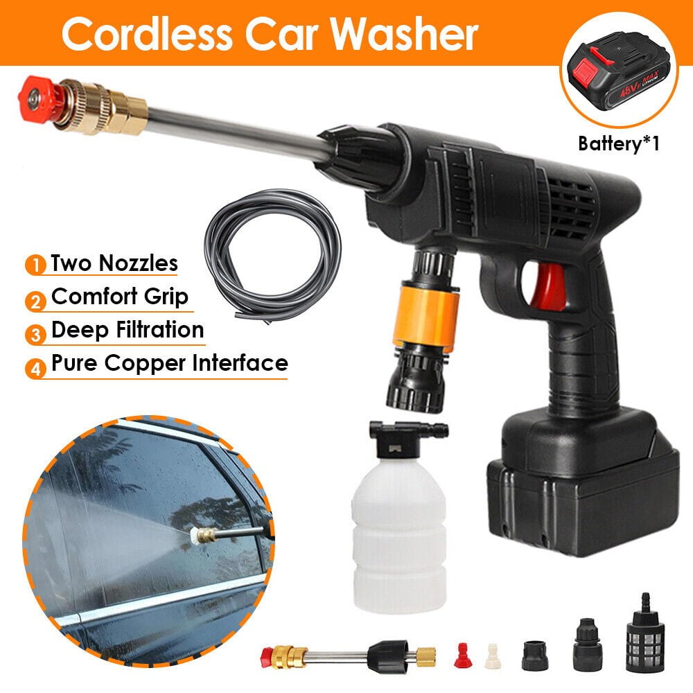 Cordless Pressure Washer, GAITON Portable Power Washer Battery Powered  Electric Car Washer Max 1000PSI 