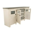 thumbnail image 3 of Benjara BM210658 74 in. TV Stand with 2 Side Cabinets & 1 Center Cabinet - Brown & White - 36 x 74.13 x 18 in., 3 of 3
