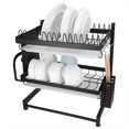 thumbnail image 1 of LAFGUR 2 Tier Stainless Steel Plate Dish Cutlery Drainer Drying Rack Drip Tray Holder, 1 of 8