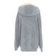 thumbnail image 5 of Chaquetas para mujer Abrigo con capucha Tallas grandes Invierno Cálido Chaqueta suelta de felpa con cremallera Odeerbi ODB-3, 5 of 5