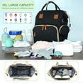thumbnail image 5 of Diaper Bag Backpack, DERSTUEWE Diaper Backpack, Baby Bag with Insulated Bottle Pockets, Unisex, Black, 5 of 7
