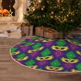 thumbnail image 4 of Salouo Mardi Gras Carnival3 Christmas Tree Skirt 48" Farmhouse Christmas Decorations Snowman Xmas Tree Skirt Tree Mat for Holiday Party Decor, 4 of 8