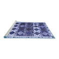 thumbnail image 2 of Ahgly Company Machine Washable Indoor Square Oriental Blue Modern Area Rugs, 3' Square, 2 of 4