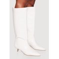 thumbnail image 2 of Women's Side Zip Pointed Toe Kitten Heel Knee High Boots, 2 of 3